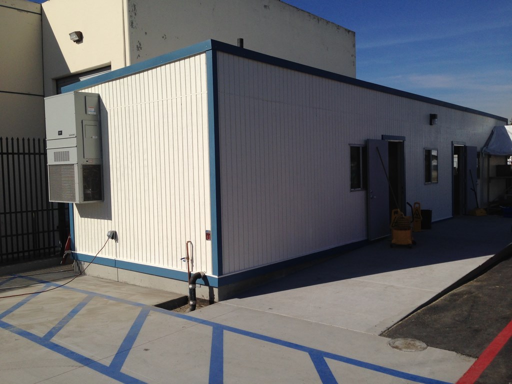 12'x40' permanent modular office on slab. ADA conforming