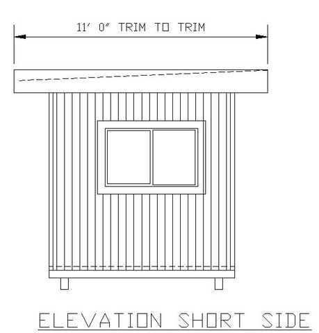 guard station with roof overhang