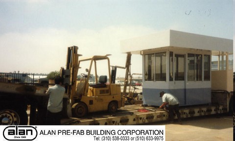 portable guard station, prefabricated security booth, forkliftable guard house, guard shack
