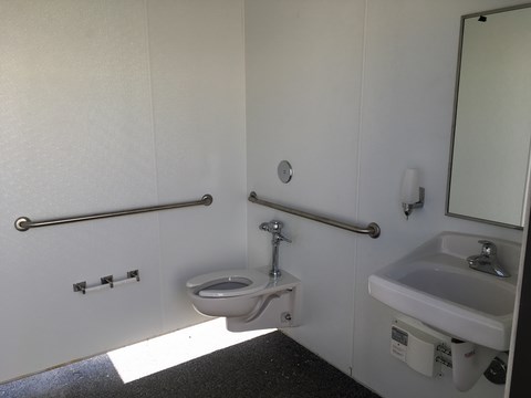single occupancy ADA prefabricated restroom interior