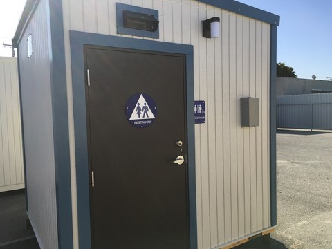 unisex ADA prefabricated restroom exterior