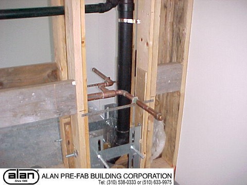 rough plumbing in modular building